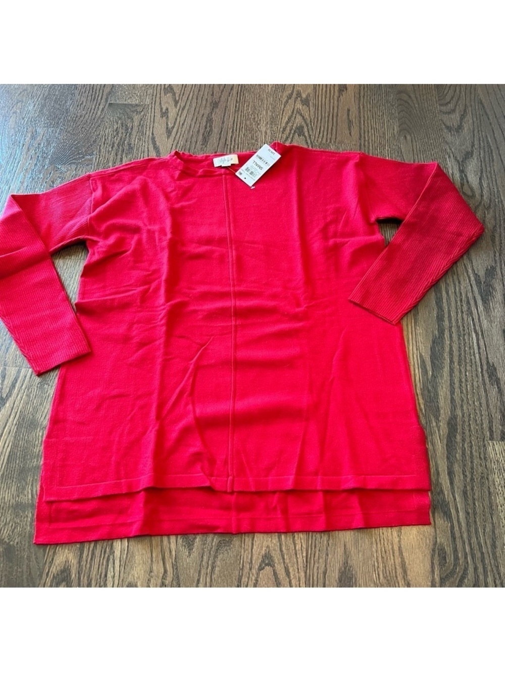 NWT Woman’s Style & Co red light weight sweater tunic size small